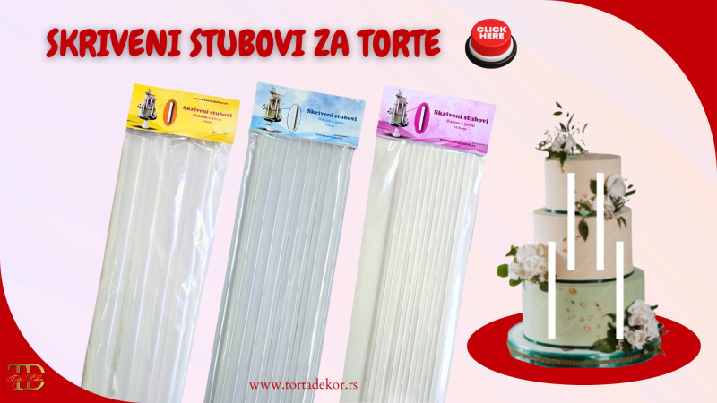 Torta Dekor SKRIVENI STUBOVI ZA TORTE